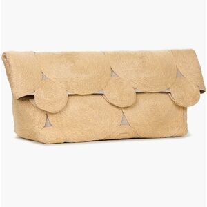 Cult Gaia Tan Woven Clutch